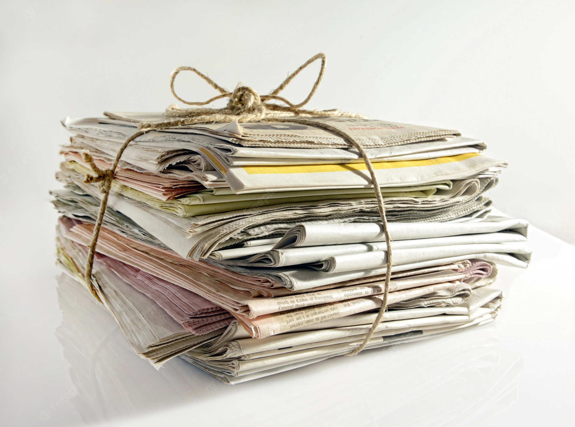 pile de vieux journaux d'époque